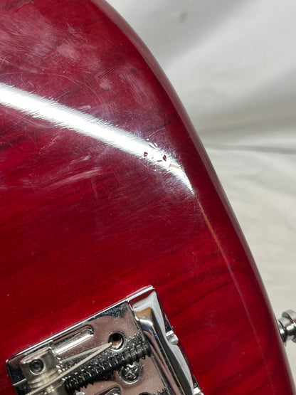 Fender American Deluxe 4-String Electric Jazz Bass 2011 - Wine Transparent