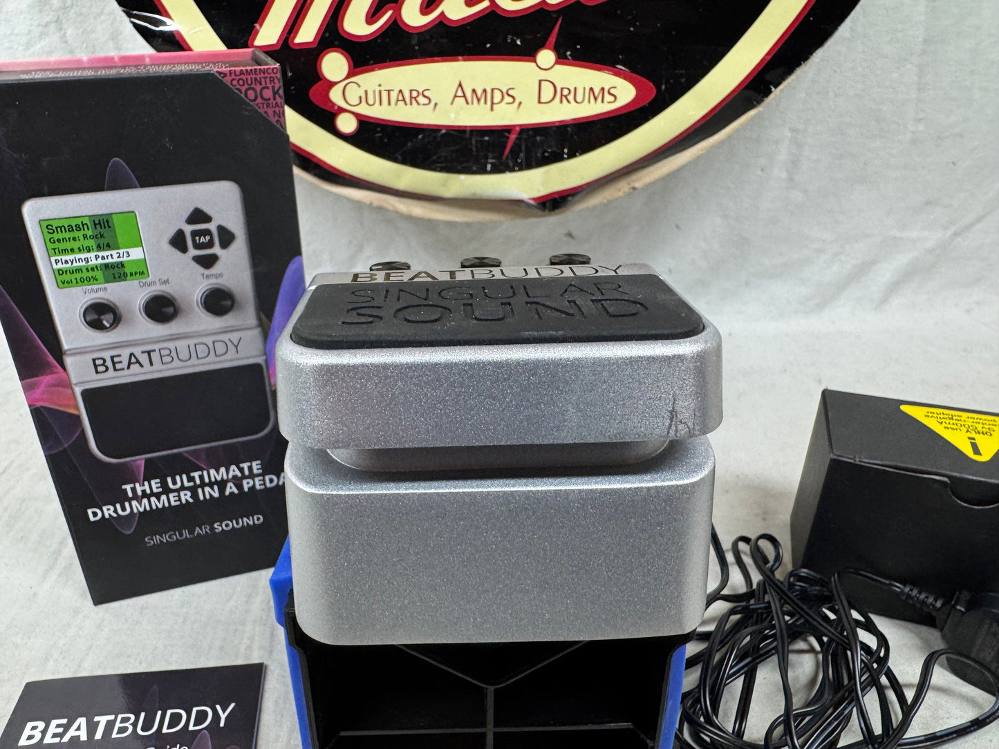 Singular Sound BeatBuddy beat buddy Drum Machine Pedal with Power Supply + Box