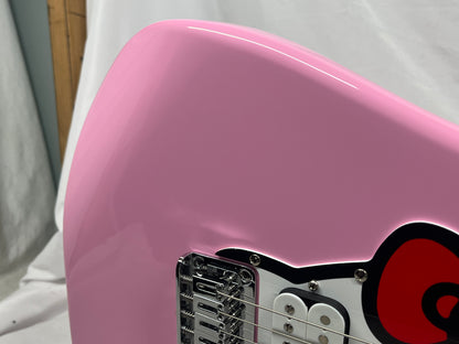 Squier by Fender x Hello Kitty Stratocaster Strat Electric Guitar 2024 with Hello Kitty Gig Bag - Pink