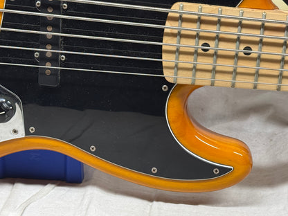 G&L JB-5 jb5 5-string Bass with COA + Case 2017 - Honey