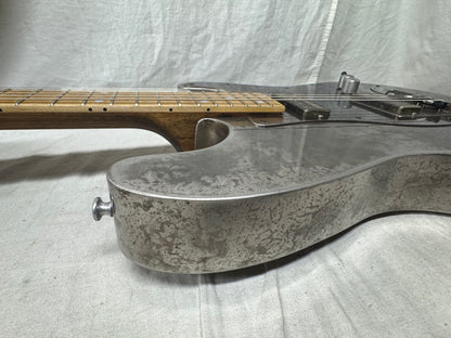 Mule Resophonic Mulecaster S-style Hollow Body Steel body Guitar with Case