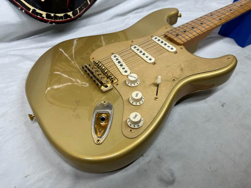 Fender 50th Anniversary Golden Stratocaster Strat Electric Guitar - Image 17