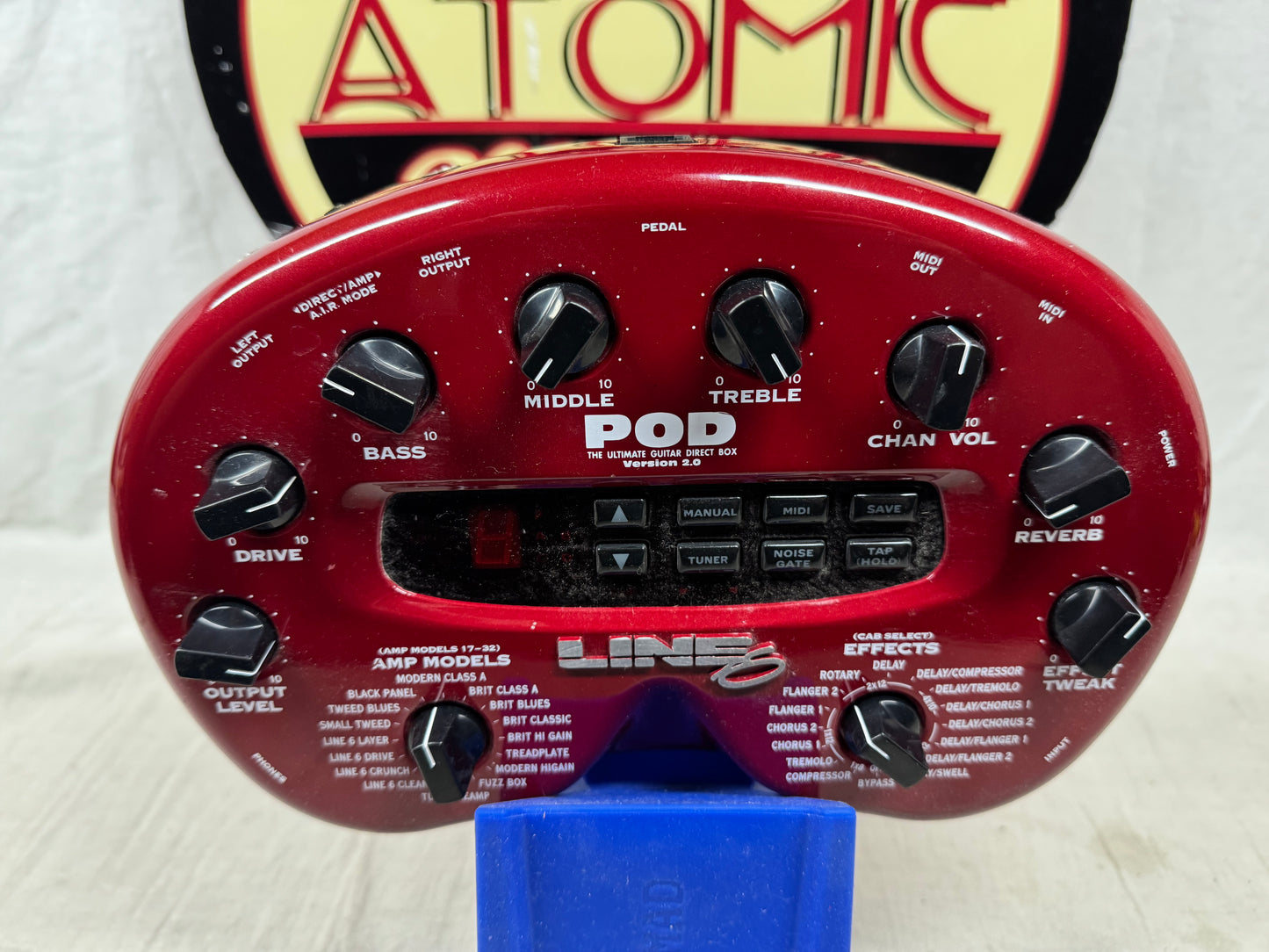 Line 6 POD Version 2.0 Amp Modeler Multi-Effects Module with Power Supply