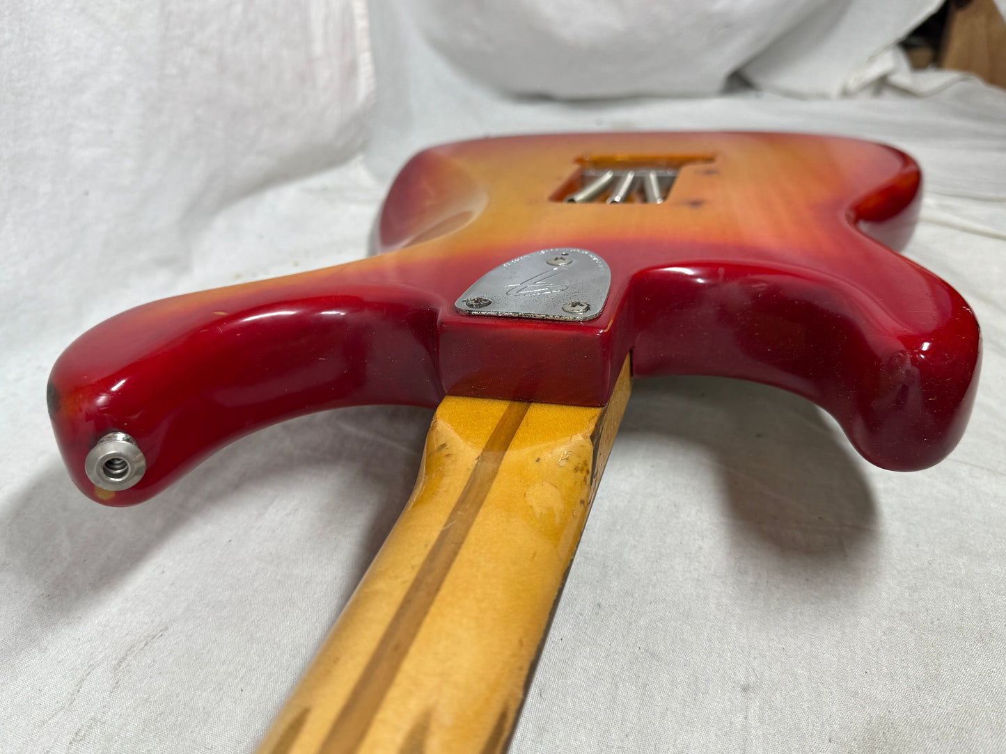 Fender USA Stratocaster Guitar with Case - neck has been re-fin'd / re-fretted / re-shaped 1982