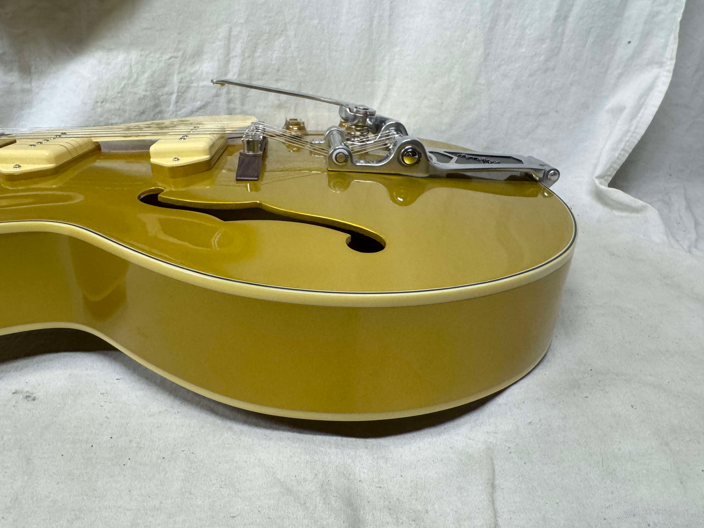 Epiphone ES-295 es295 Hollow Body Guitar with Case - MIK Made In Korea 2006 - Metallic Gold