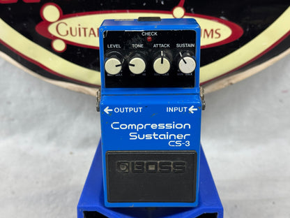 Boss CS-3 cs3 Compression Sustainer Compressor Pedal - ACA 12-volt power (likely Black Label / MIJ)
