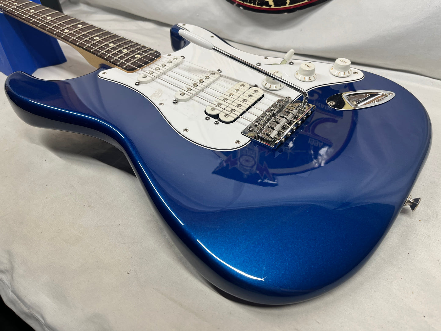 Fender Standard Stratocaster strat HSS Electric Guitar MIM - Made in Mexico- Electron Blue