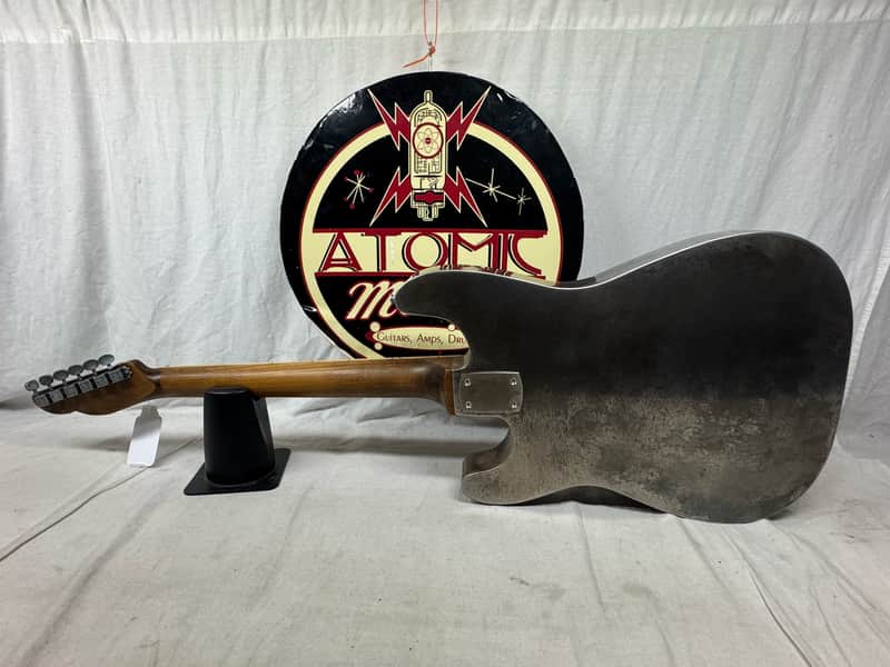 Mule Resophonic Mulecaster S-style Hollow Body Steel body Guitar with Case - Image 10