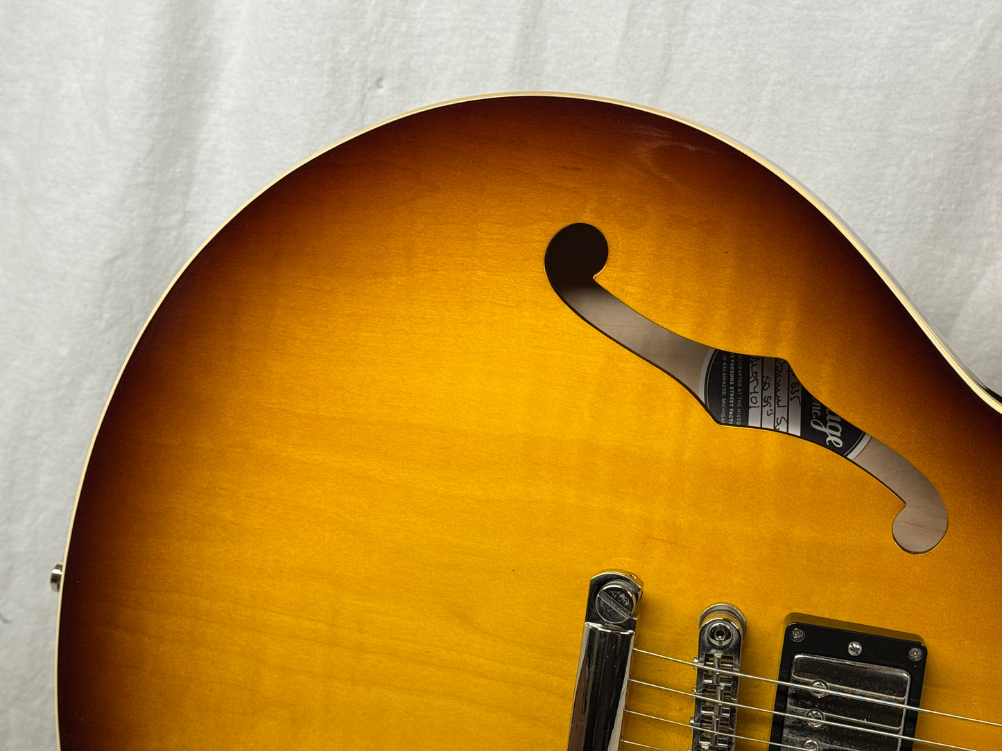 Heritage H-535 h535 Semi-Hollowbody Guitar with Case 2021 - Original Sunburst