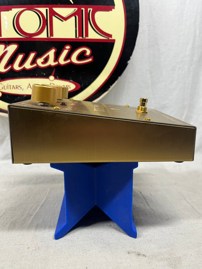 Electro-Harmonix Double Anniversary Big Muff Pi Distortion Fuzz Pedal with Wood Box 2023 Limited Edition (one of 555) - Gold