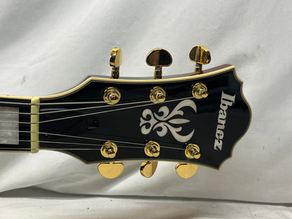 Ibanez AG95QA Hollow Body Electric Guitar - Dark Brown Sunburst