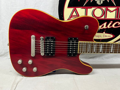 Squier Master Series Chambered Telecaster Electric Guitar 2005 - Crimson Red Transparent