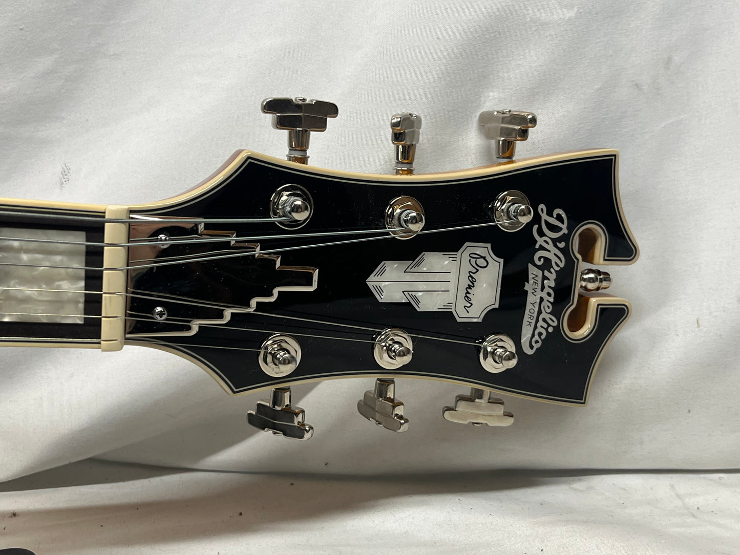 D'Angelico DAPDCDITBNS Premier DC Semi-Hollow Body Electric Guitar - Dark Iced Tea Burst