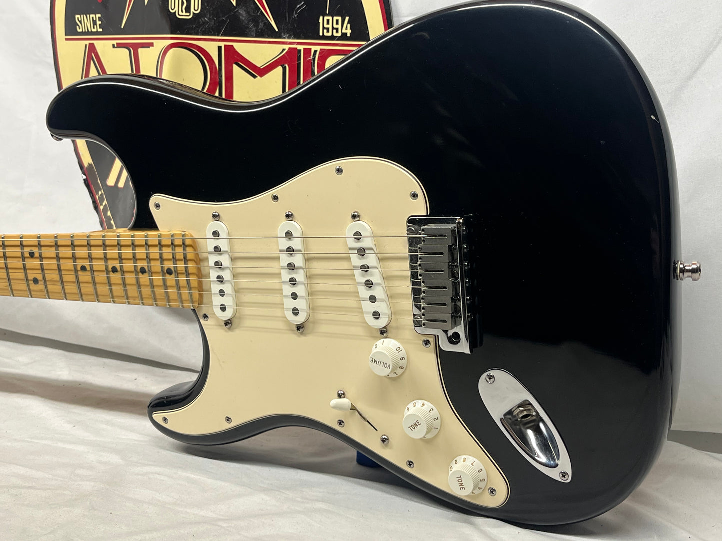Fender American Stratocaster Strat Left Handed Lefty Electric Guitar - Black