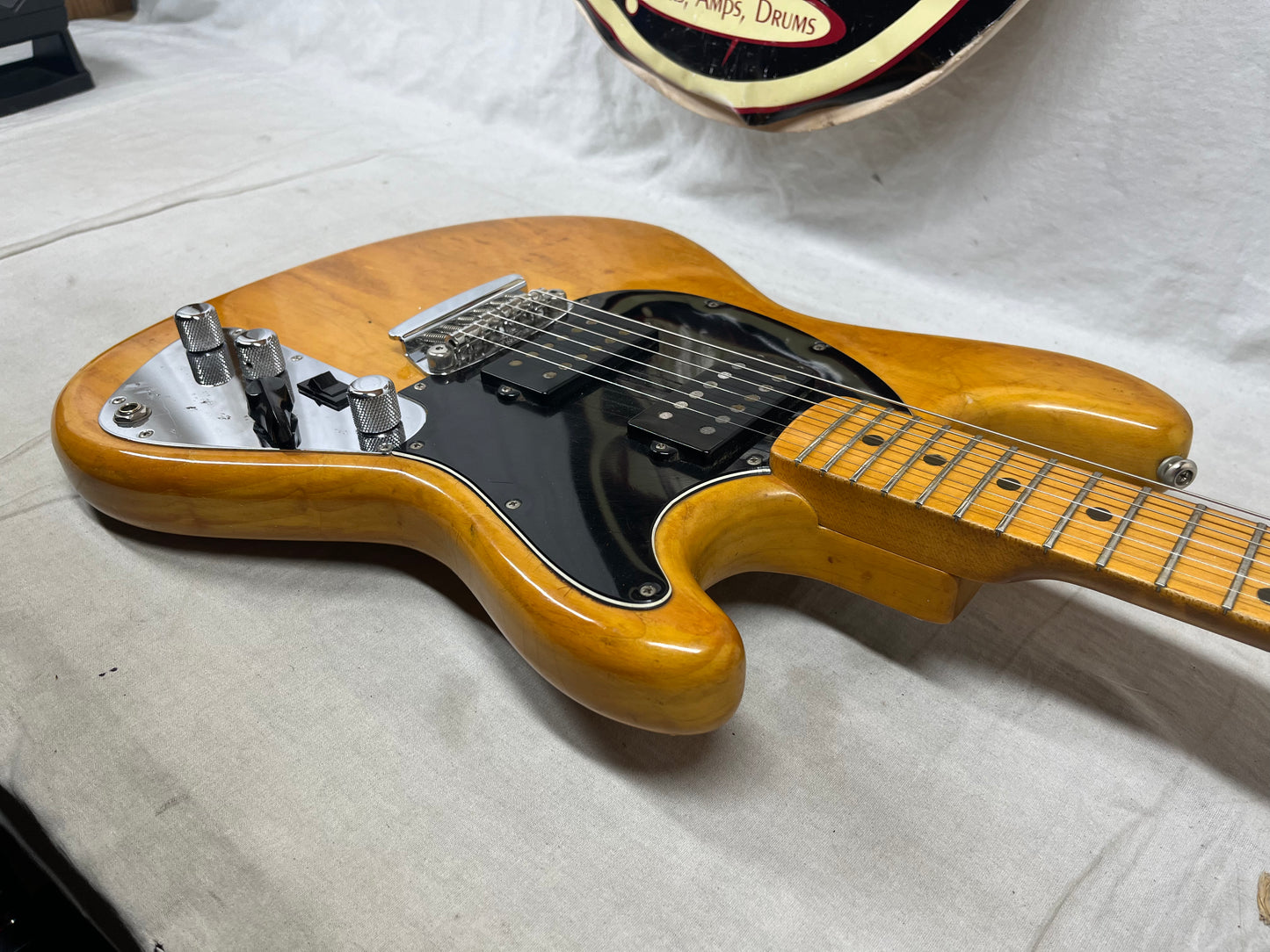 Music Man StingRay I Double Cutaway Electric Guitar with Hard Case - Natural