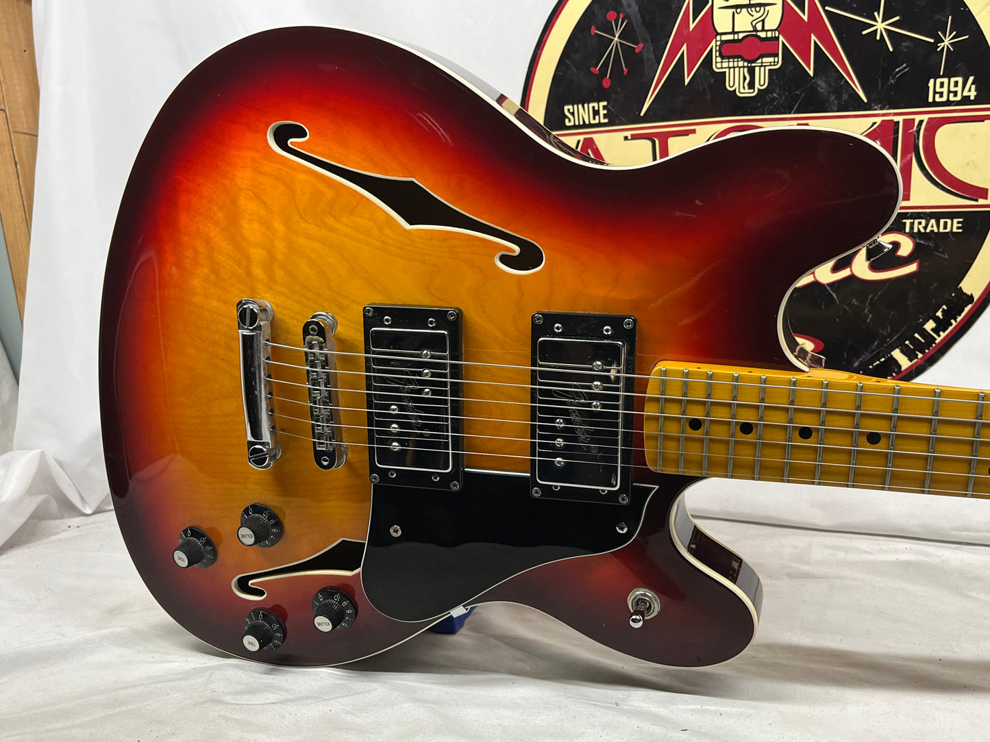 Fender Starcaster Semi-Hollow Body Electric Guitar - Aged Cherry Burst with Gig Bag