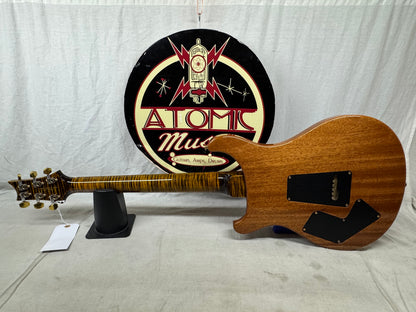 PRS Paul Reed Smith USA Custom Built Wood Library Modern Eagle V 10-Top Guitar with Case 2021 - Yellow Tiger Flame 10 / Brazilian Rosewood