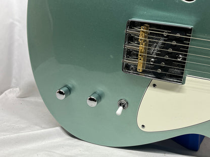 Rivolta Guitars Duocata Doublecut Semi-Hollow Body Electric Guitar - Duo Verde Metallic