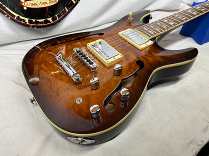 Schecter Diamond Series C-1 E/A HH Semi-Hollow Body Electric Guitar with Hard Case