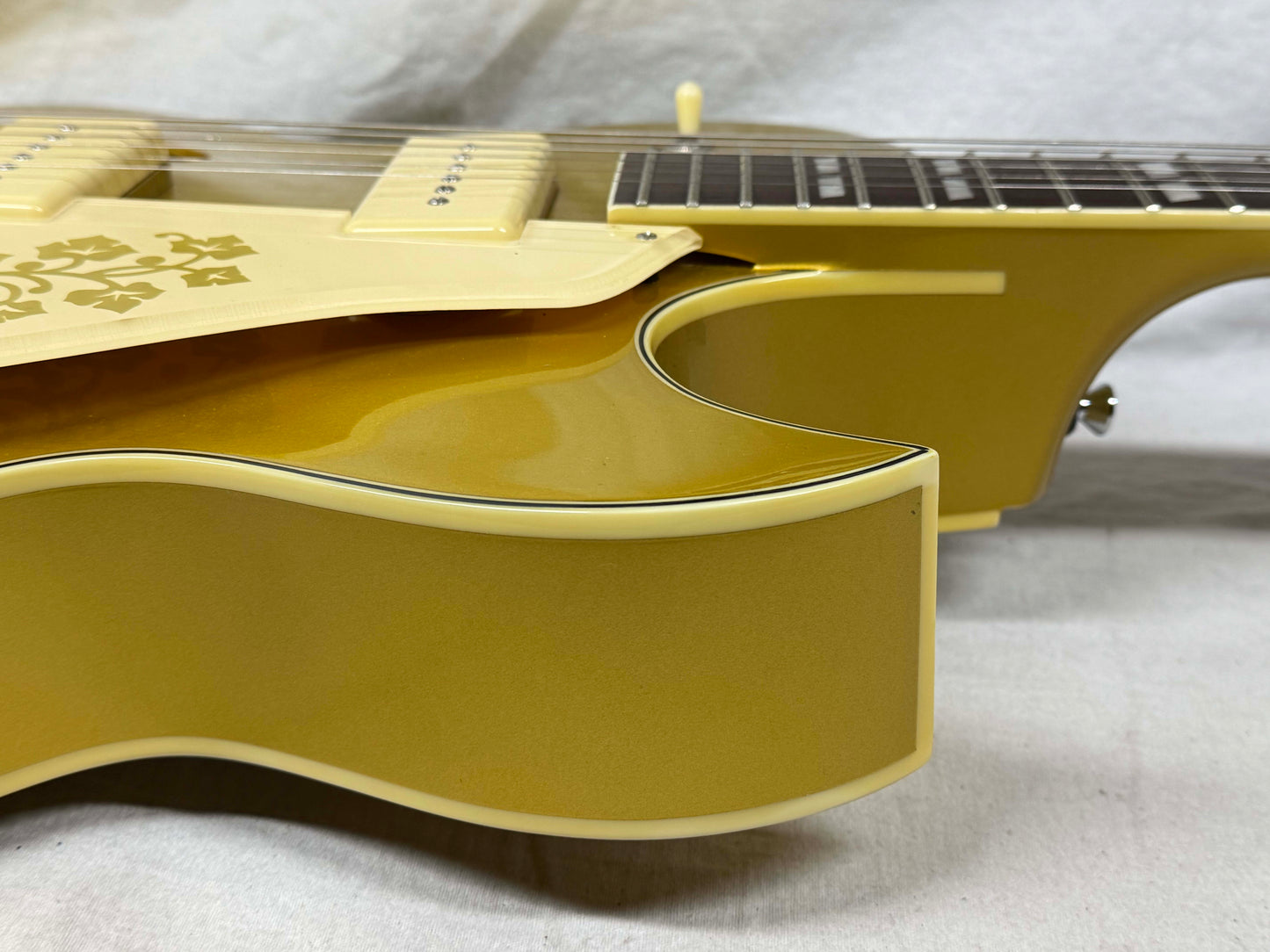 Epiphone ES-295 es295 Hollow Body Guitar with Case - MIK Made In Korea 2006 - Metallic Gold