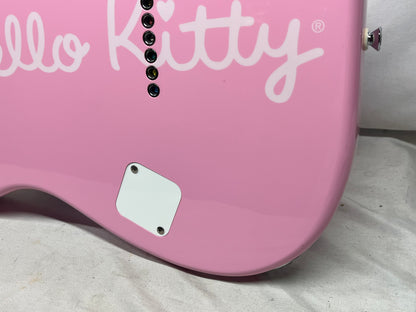 Squier by Fender x Hello Kitty Stratocaster Strat Electric Guitar 2024 with Hello Kitty Gig Bag - Pink