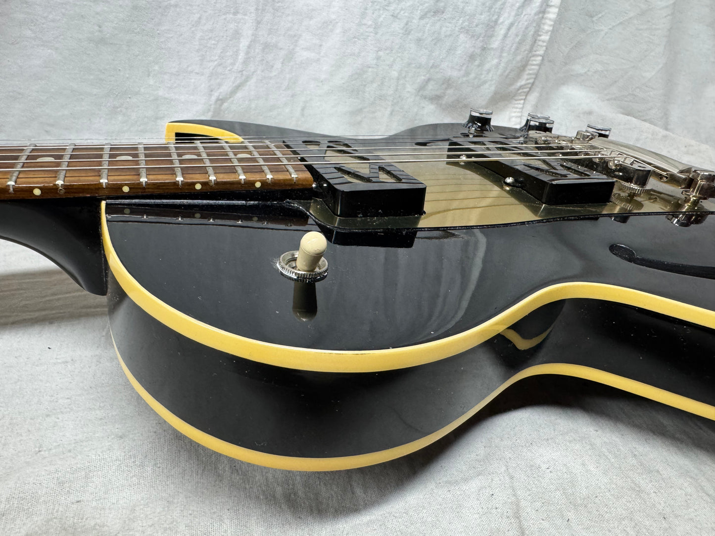 Gibson Memphis ES-235 es235 Thinline Semi-Hollowbody Guitar - modified 2018 - Gloss Ebony / Black - Local Pickup Only