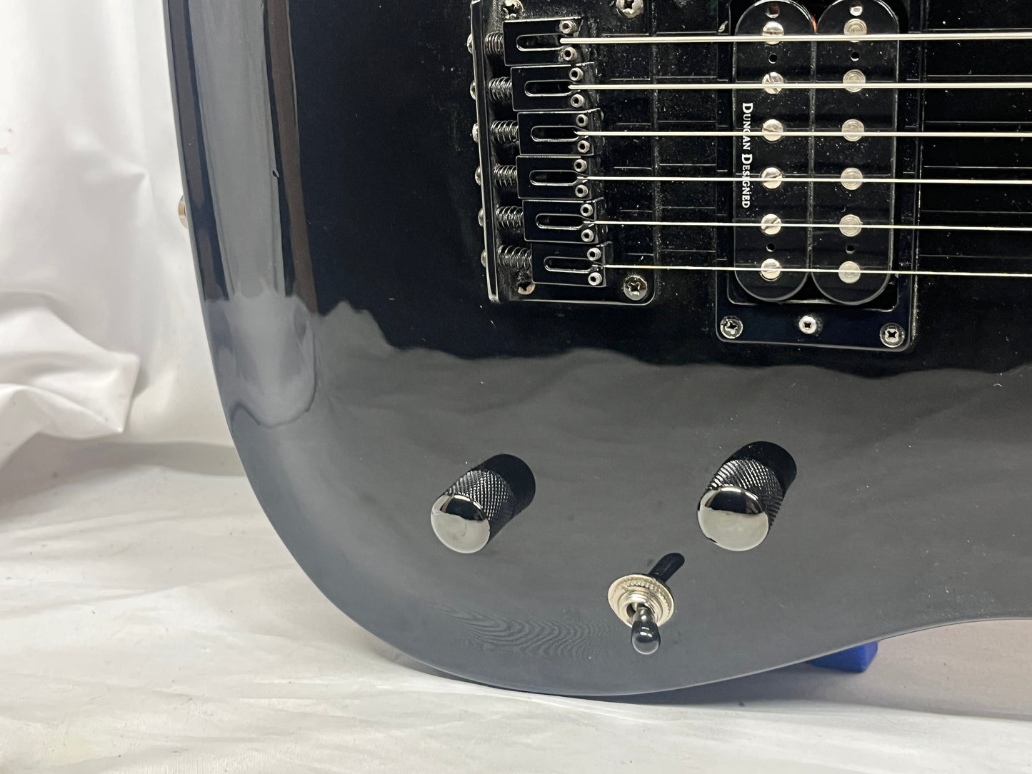 Squier Double Fat Telecaster tele Deluxe 2002 Electric Guitar - Black Metallic