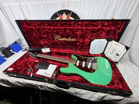 Castedosa Guitars Carlos Lopez Abi abigail S-style Guitar with COA + Case - s/n 260 2024 - Aged Sea Foam Green - Local Pickup Only