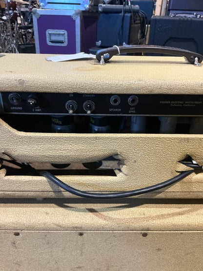 Fender 1963 Bandmaster band master Tube Amplifier Head with 1x15 115 Tone-Ring Speaker Cabinet - Image 8
