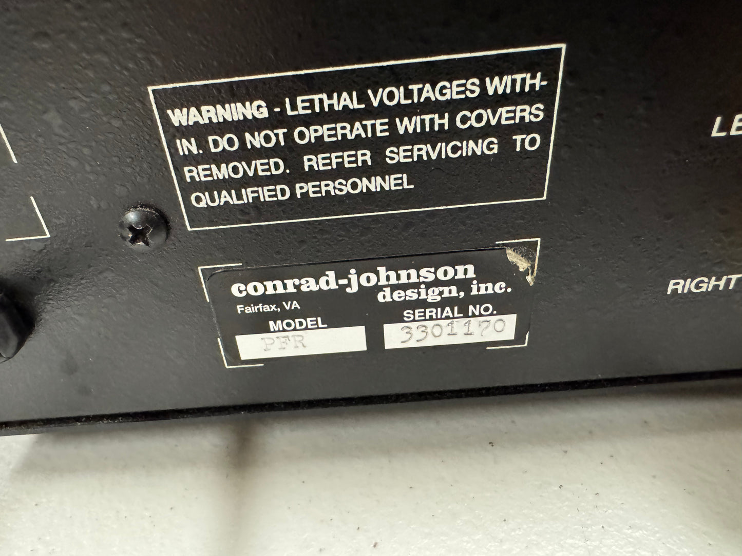 Conrad-Johnson PF-R pfr Line-Stage Preamplifier