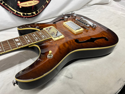 Schecter Diamond Series C-1 E/A HH Semi-Hollow Body Electric Guitar with Hard Case