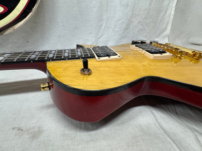 ESP USA Eclipse Singlecut Guitar with COA + Case 2019 - See-Thru Vintage Yellow / Red back