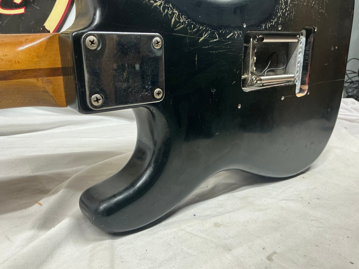 Warmoth Partscaster S-Style - Black - Needs Re-Fret