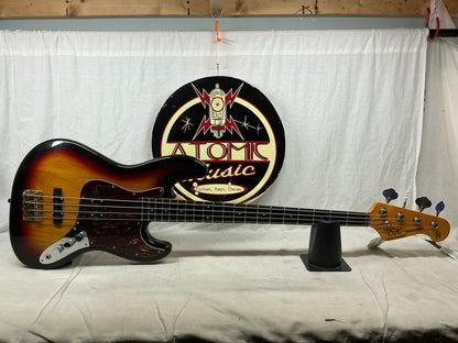 SX Vintage Series J-Style 34" Scale Length Electric Bass - 3 Tone Sunburst