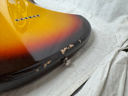 Fender USA Custom Shop S23 Limited Edition 1959 '59 Stratocaster HT Hardtail Guitar with COA + Case 2023 - Chocolate 3-Color Sunburst / Rosewood fingerboard - Relic'd
