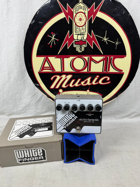 Electro-Harmonix White Finger Compressor Pedal with Box