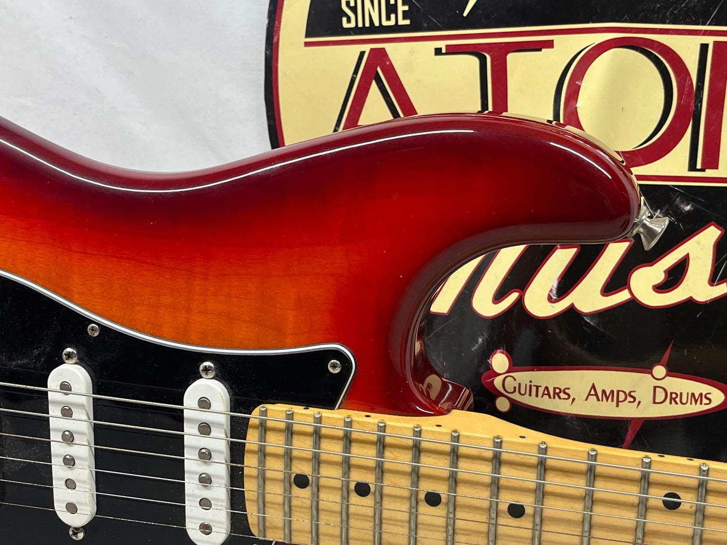 Fender Player Stratocaster Strat Plus Top Electric Guitar - Aged Cherry Burst