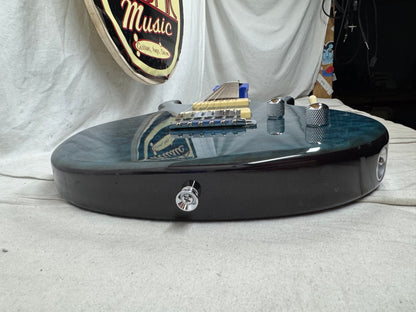 Michael Rowan Custom Guitars Journeyman Twin P90s Guitar - Trans Turquoise