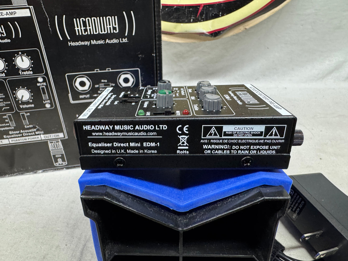 Headway Music Audio EDM-1 edm1 Acoustic Battery Preamp Module with Power Supply + Box