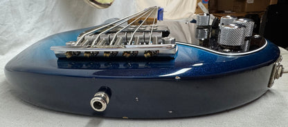 Ernie Ball Music Man StingRay sting ray 5H 5-string Bass with Case 2001 - Blue Dawn