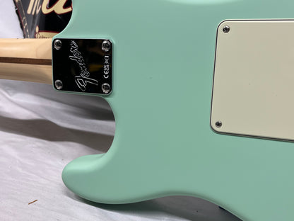 Fender American Performer Stratocaster Strat HSS Electric Guitar - Satin Surf Green