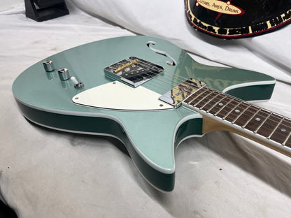 Rivolta Guitars Duocata Doublecut Semi-Hollow Body Electric Guitar - Duo Verde Metallic