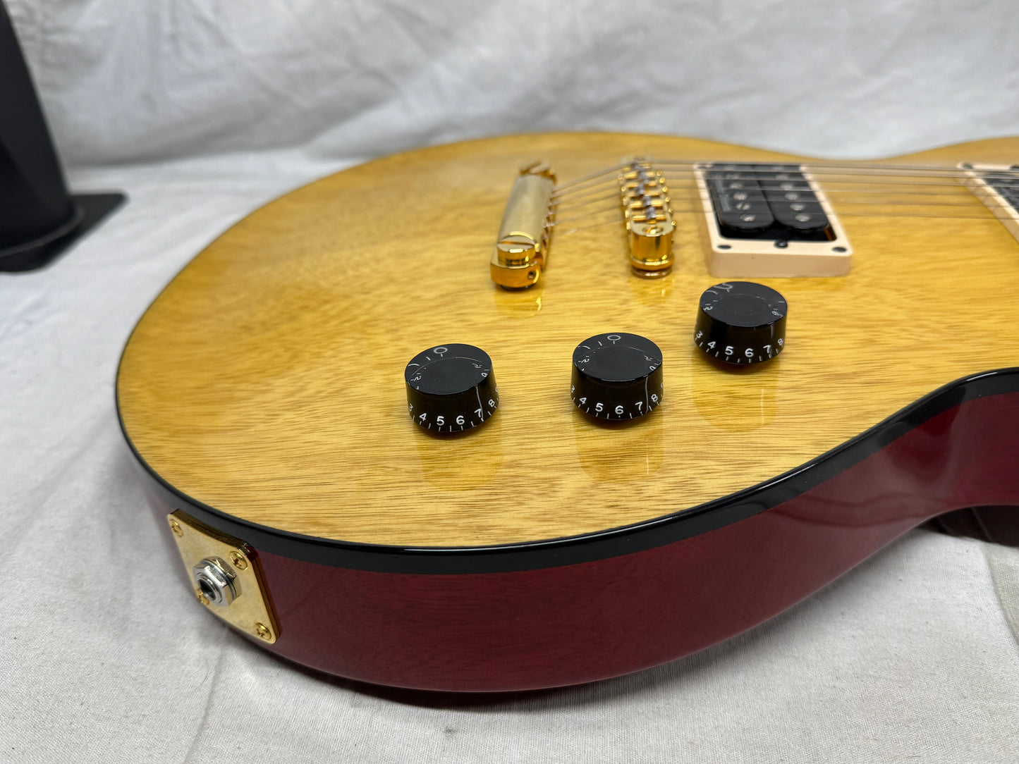 ESP USA Eclipse Singlecut Guitar with COA + Case 2019 - See-Thru Vintage Yellow / Red back