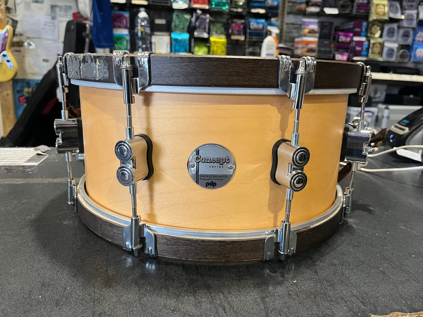 PDP 14"x8" Concept Series Snare Drum with Natural Hoops