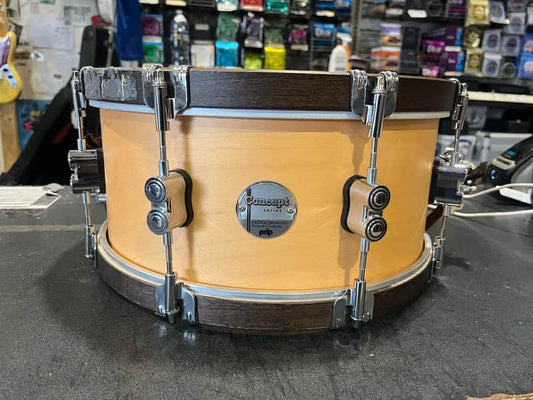 PDP 14"x8" Concept Series Snare Drum with Natural Hoops