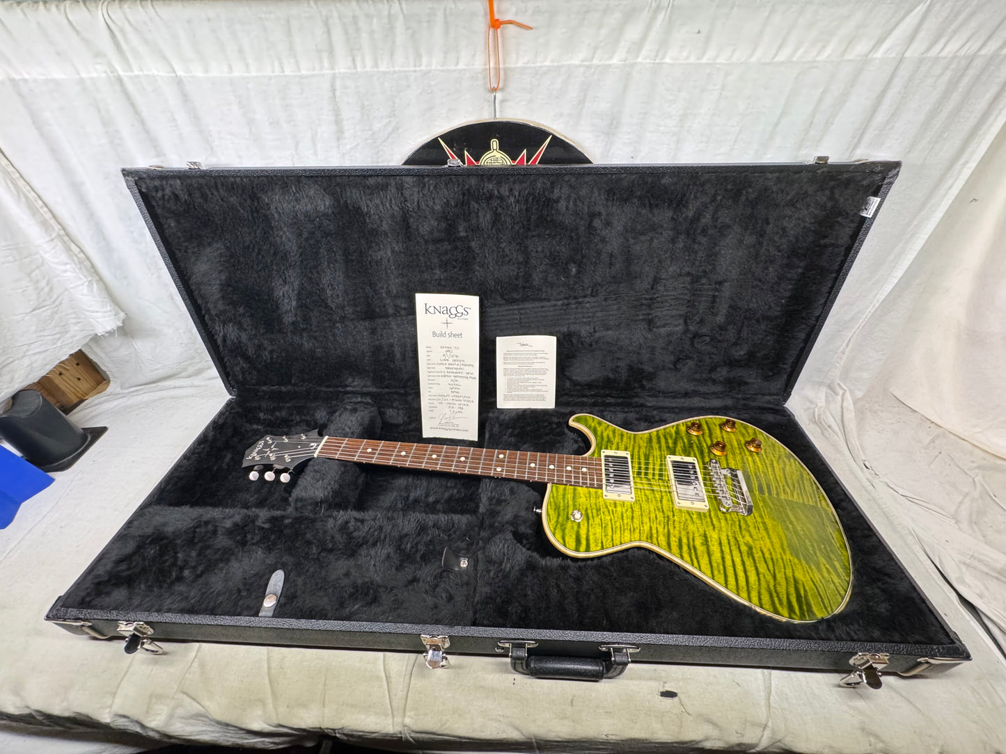 Knaggs Kenai-T2 Guitar with Case 2016 - Lime Green