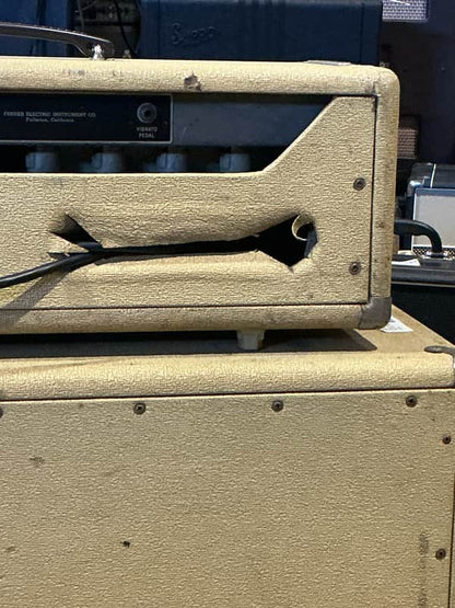 Fender 1963 Bandmaster band master Tube Amplifier Head with 1x15 115 Tone-Ring Speaker Cabinet - Image 7