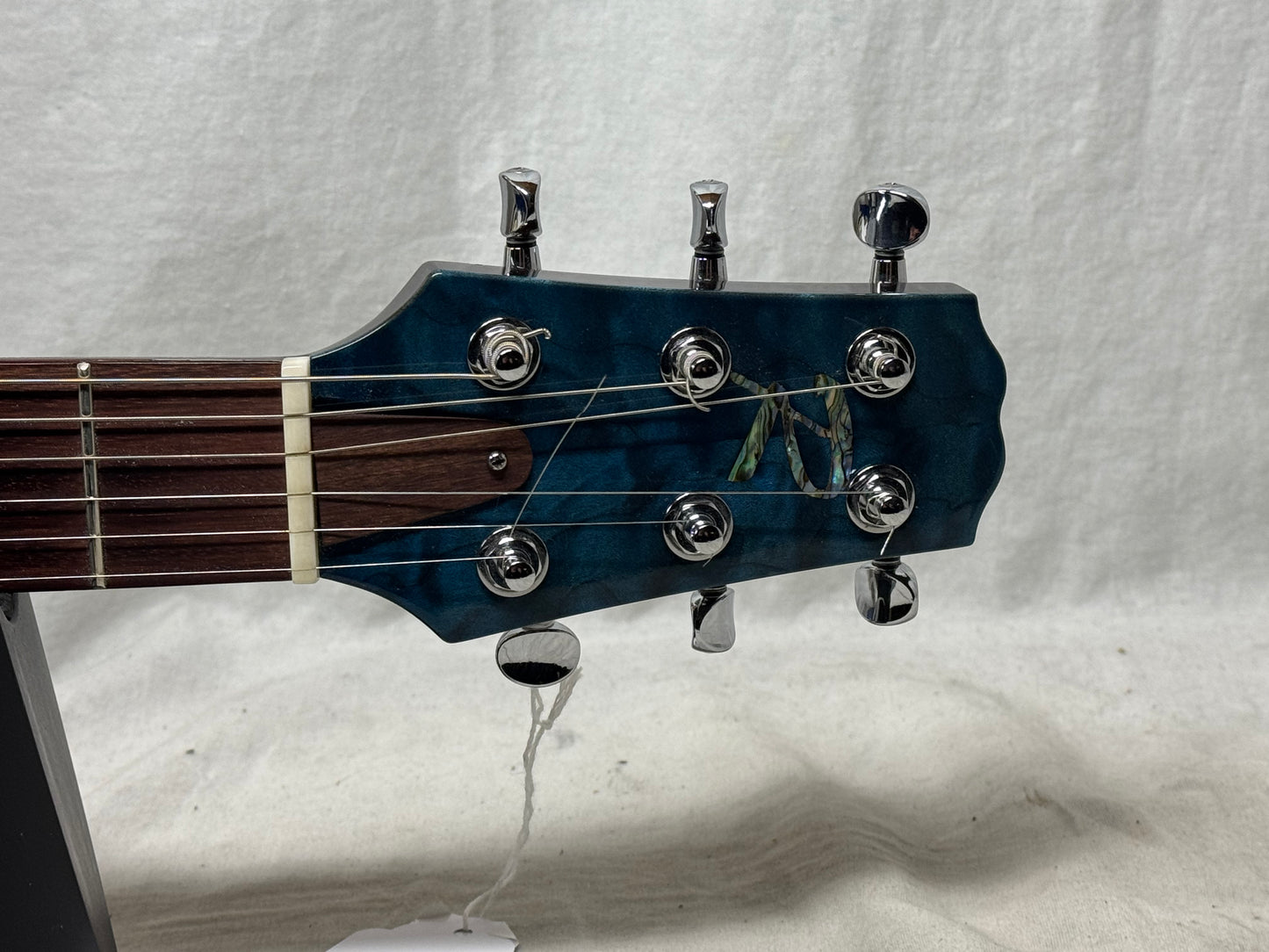 Michael Rowan Custom Guitars Journeyman Twin P90s Guitar - Trans Turquoise