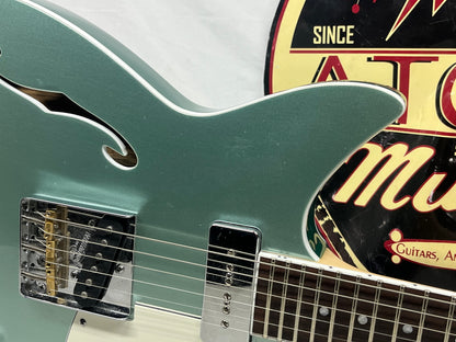 Rivolta Guitars Duocata Doublecut Semi-Hollow Body Electric Guitar - Duo Verde Metallic