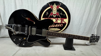 Gibson ESDPA335 esdpa 335 ES-335 Dot Fat Neck Semi-Hollowbody Guitar with Case - modified - Ebony / Black
